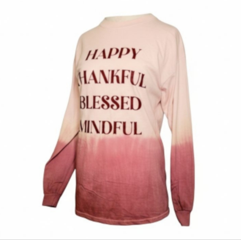 Pink and Red Gradient Long Sleeve Shirt - NWOT - Picture 2 of 5